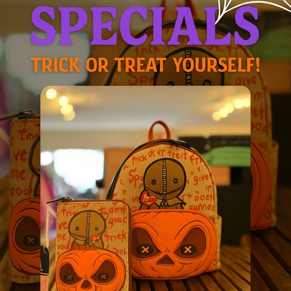 Punkin loungefly halloween wallet & backpack - Picture 1 of 7
